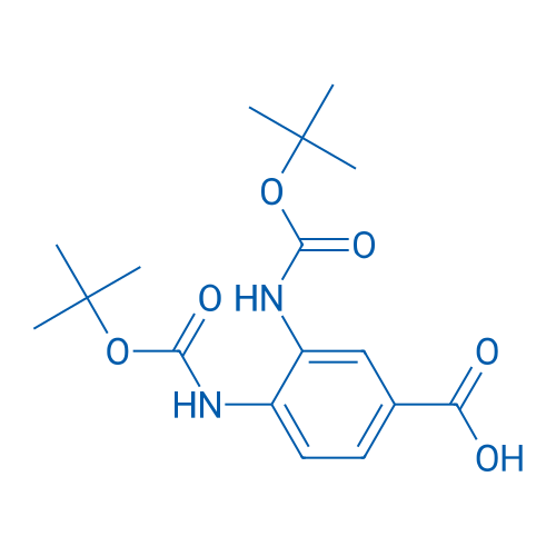 3,4-Bis((tert-butoxycarbonyl)amino)benzoic acid 250mg