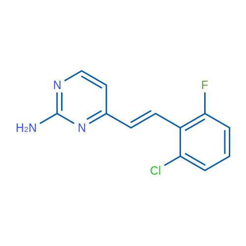 4-[(E)-2-(2-Chloro-6-fluorophenyl)ethenyl]pyrimidin-2-amine 1g