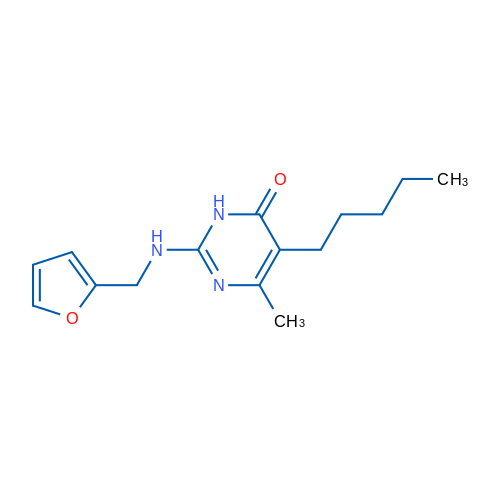 2-((Furan-2-ylmethyl)amino)-6-methyl-5-pentylpyrimidin-4(3H)-one 1g