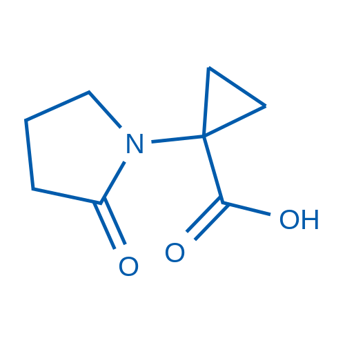 1-(2-Oxopyrrolidin-1-yl)cyclopropanecarboxylic acid 50mg