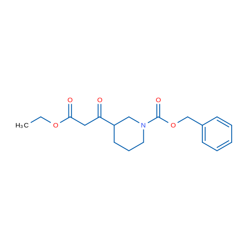 Benzyl 3-(3-ethoxy-3-oxopropanoyl)piperidine-1-carboxylate 250mg