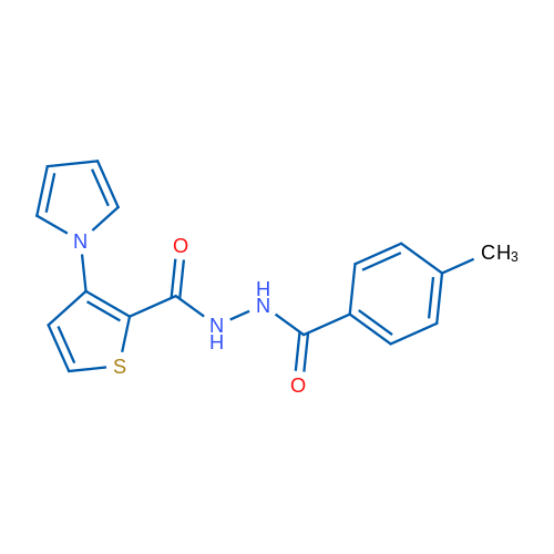 4-Methyl-N'-[3-(1H-pyrrol-1-yl)thiophene-2-carbonyl]benzohydrazide 1g