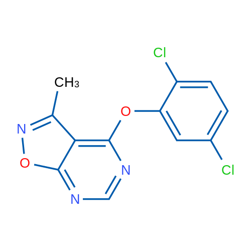 4-(2,5-Dichlorophenoxy)-3-methyl-[1,2]oxazolo[5,4-d]pyrimidine 1g