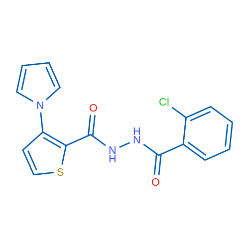 2-Chloro-N'-[3-(1H-pyrrol-1-yl)thiophene-2-carbonyl]benzohydrazide 1g