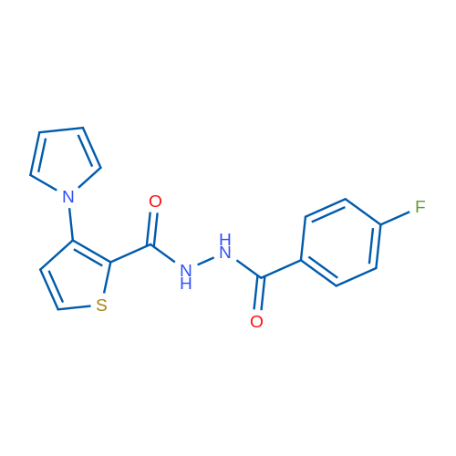 4-Fluoro-N'-[3-(1H-pyrrol-1-yl)thiophene-2-carbonyl]benzohydrazide 1g