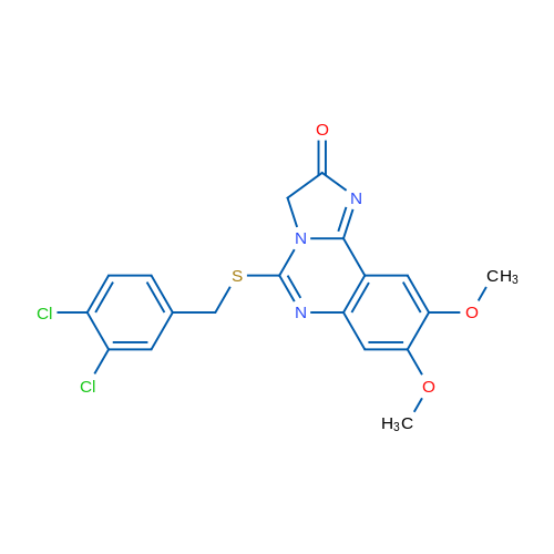 5-{[(3,4-dichlorophenyl)methyl]sulfanyl}-8,9-dimethoxy-2H,3H-imidazo[1,2-c]quinazolin-2-one 1g