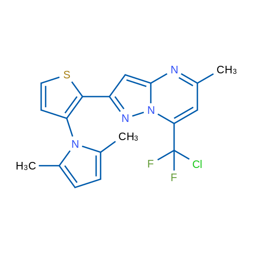 1-{2-[7-(chlorodifluoromethyl)-5-methylpyrazolo[1,5-a]pyrimidin-2-yl]thiophen-3-yl}-2,5-dimethyl-1H-pyrrole 1g