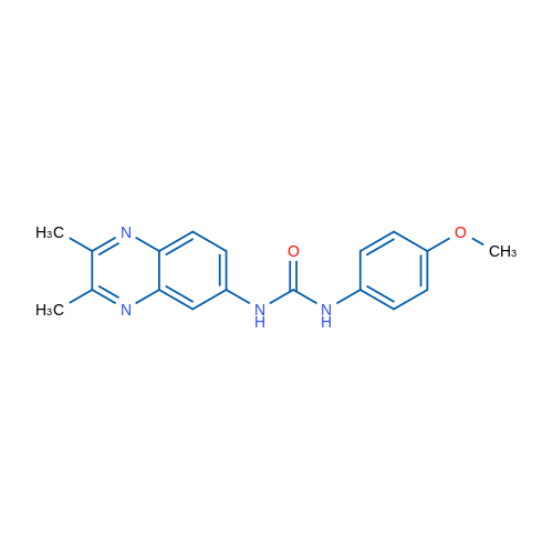 3-(2,3-Dimethylquinoxalin-6-yl)-1-(4-methoxyphenyl)urea 1g