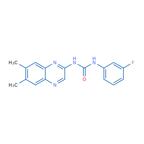 3-(6,7-Dimethylquinoxalin-2-yl)-1-(3-fluorophenyl)urea 1g
