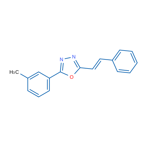 2-(3-Methylphenyl)-5-[(E)-2-phenylethenyl]-1,3,4-oxadiazole 1g