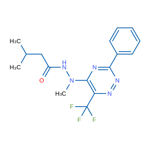 N',3-Dimethyl-N'-[3-phenyl-6-(trifluoromethyl)-1,2,4-triazin-5-yl]butanehydrazide 1g