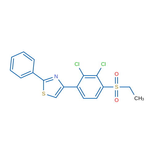 4-[2,3-Dichloro-4-(ethanesulfonyl)phenyl]-2-phenyl-1,3-thiazole 1g