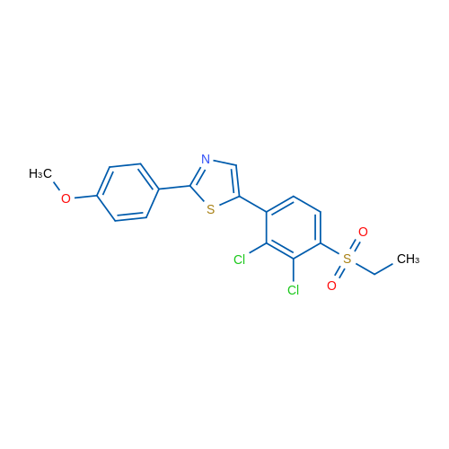 5-[2,3-Dichloro-4-(ethanesulfonyl)phenyl]-2-(4-methoxyphenyl)-1,3-thiazole 1g