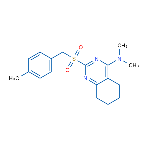 N,N-Dimethyl-2-[(4-methylphenyl)methanesulfonyl]-5,6,7,8-tetrahydroquinazolin-4-amine 1g