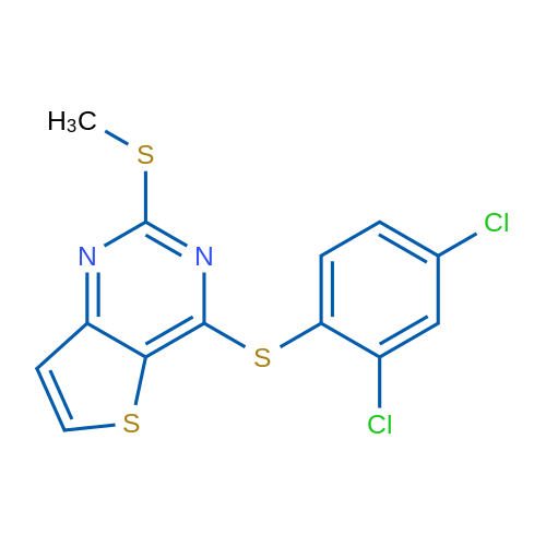 4-[(2,4-Dichlorophenyl)sulfanyl]-2-(methylsulfanyl)thieno[3,2-d]pyrimidine 1g