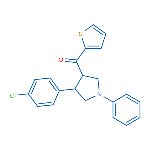 3-(4-Chlorophenyl)-1-phenyl-4-(thiophene-2-carbonyl)pyrrolidine 1g