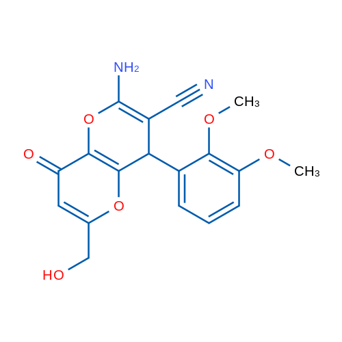 2-Amino-4-(2,3-dimethoxyphenyl)-6-(hydroxymethyl)-8-oxo-4H,8H-pyrano[3,2-b]pyran-3-carbonitrile 1g
