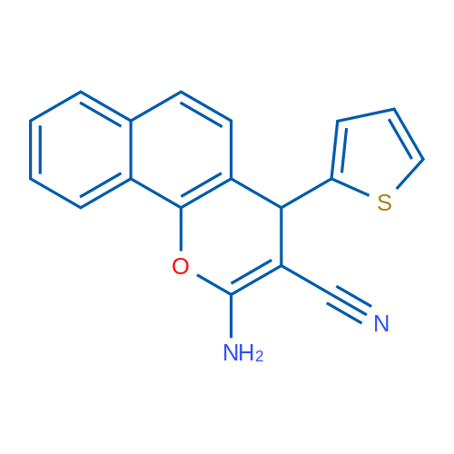 2-Amino-4-(thiophen-2-yl)-4H-benzo[h]chromene-3-carbonitrile 1g