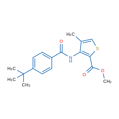 Methyl 3-(4-tert-butylbenzamido)-4-methylthiophene-2-carboxylate 1g