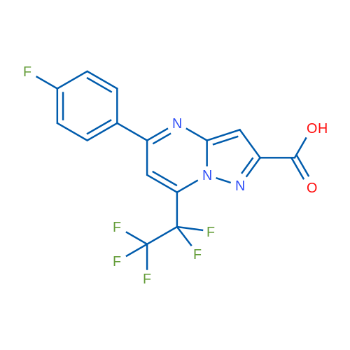 5-(4-Fluorophenyl)-7-(perfluoroethyl)pyrazolo[1,5-a]pyrimidine-2-carboxylic acid 1g