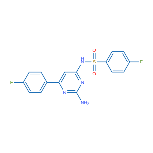 N-[2-Amino-6-(4-fluorophenyl)pyrimidin-4-yl]-4-fluorobenzene-1-sulfonamide 1g