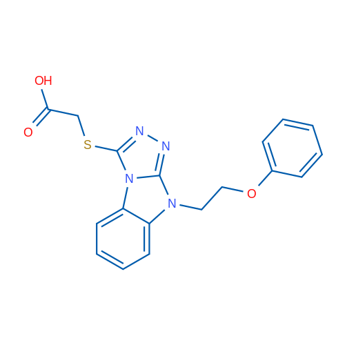 2-((9-(2-Phenoxyethyl)-9H-benzo[4,5]imidazo[2,1-c][1,2,4]triazol-3-yl)thio)acetic acid 1g
