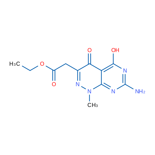 EThyl 2-(7-amino-1,4-dihydro-5-hydroxy-1-methyl-4-oxopyrimido[4,5-c]pyridazin-3-yl)acetate 250mg