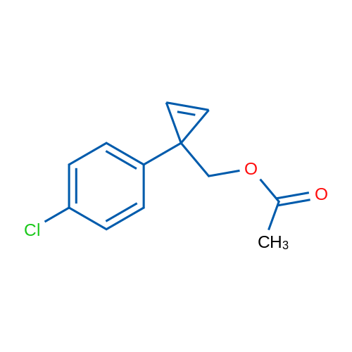 (1-(4-Chlorophenyl)cycloprop-2-en-1-yl)methyl acetate 1g