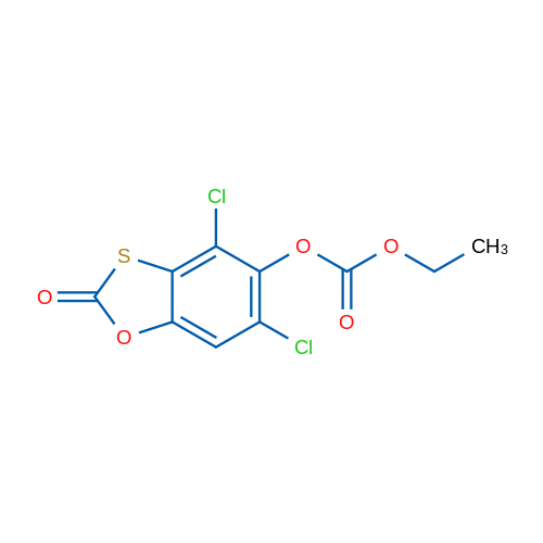 4,6-Dichloro-2-oxo-2H-1,3-benzoxathiol-5-yl ethyl carbonate 1g