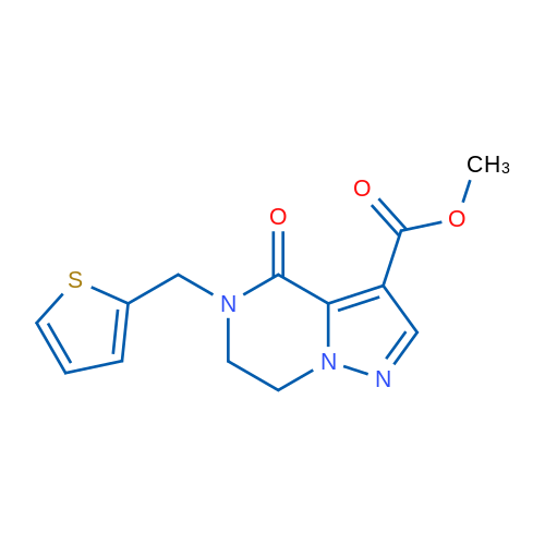 Methyl 4-oxo-5-[(thiophen-2-yl)methyl]-4H,5H,6H,7H-pyrazolo[1,5-a]pyrazine-3-carboxylate 1g