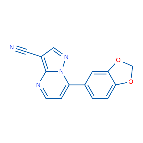 7-(2H-1,3-Benzodioxol-5-yl)pyrazolo[1,5-a]pyrimidine-3-carbonitrile 1g