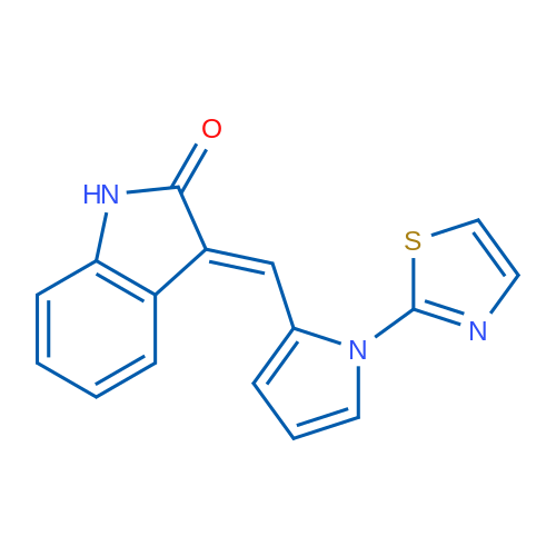 (3E)-3-{[1-(1,3-thiazol-2-yl)-1H-pyrrol-2-yl]methylidene}-2,3-dihydro-1H-indol-2-one 1g