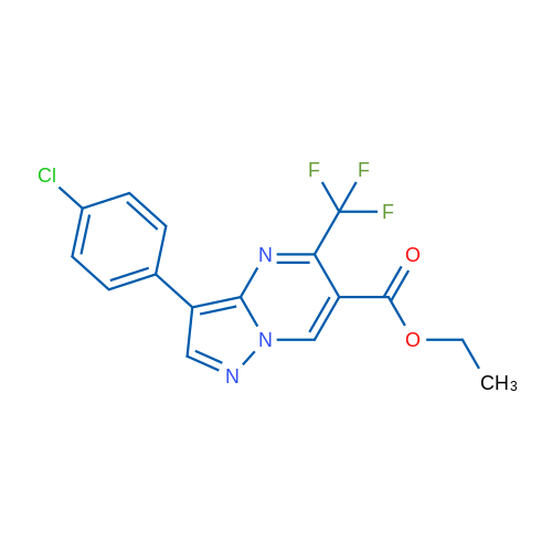 Ethyl 3-(4-chlorophenyl)-5-(trifluoromethyl)pyrazolo[1,5-a]pyrimidine-6-carboxylate 1g