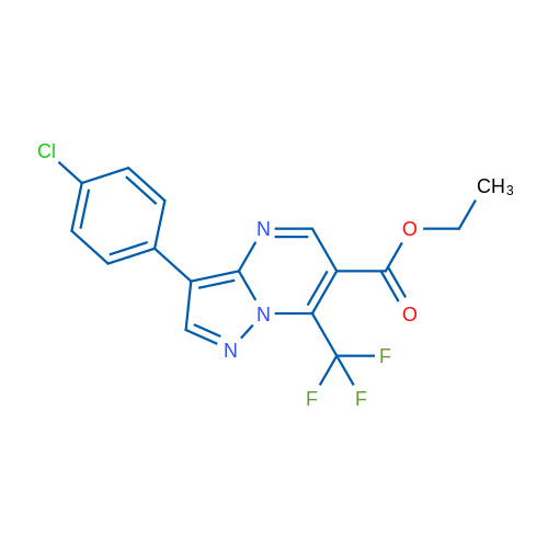 Ethyl 3-(4-chlorophenyl)-7-(trifluoromethyl)pyrazolo[1,5-a]pyrimidine-6-carboxylate 1g