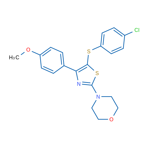4-{5-[(4-chlorophenyl)sulfanyl]-4-(4-methoxyphenyl)-1,3-thiazol-2-yl}morpholine 1g