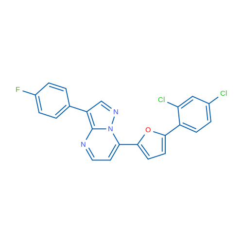 7-[5-(2,4-Dichlorophenyl)furan-2-yl]-3-(4-fluorophenyl)pyrazolo[1,5-a]pyrimidine 1g