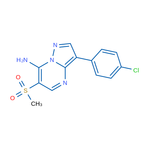 3-(4-Chlorophenyl)-6-methanesulfonylpyrazolo[1,5-a]pyrimidin-7-amine 1g