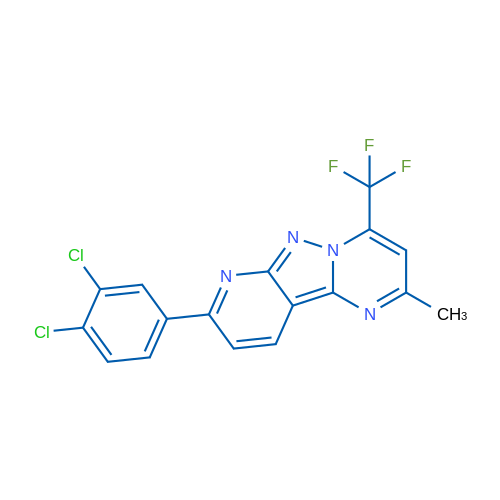 11-(3,4-Dichlorophenyl)-4-methyl-6-(trifluoromethyl)-3,7,8,10-tetraazatricyclo[7.4.0.0^{2,7}]trideca-1,3,5,8,10,12-hexaene 1g