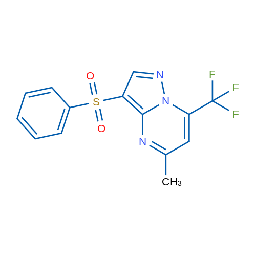 3-(Benzenesulfonyl)-5-methyl-7-(trifluoromethyl)pyrazolo[1,5-a]pyrimidine 1g