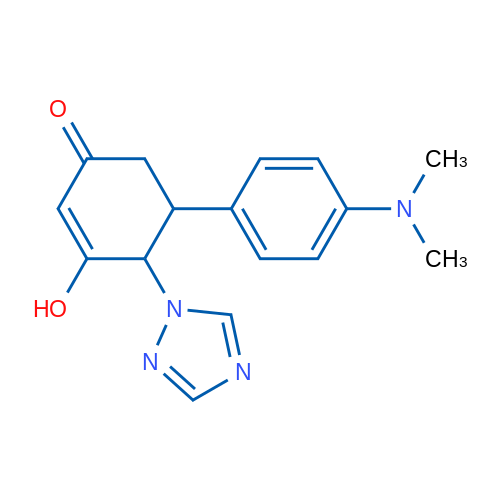 5-[4-(Dimethylamino)phenyl]-3-hydroxy-4-(1H-1,2,4-triazol-1-yl)cyclohex-2-en-1-one 1g