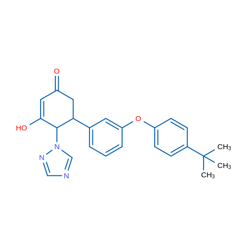 5-[3-(4-tert-Butylphenoxy)phenyl]-3-hydroxy-4-(1H-1,2,4-triazol-1-yl)cyclohex-2-en-1-one 1g