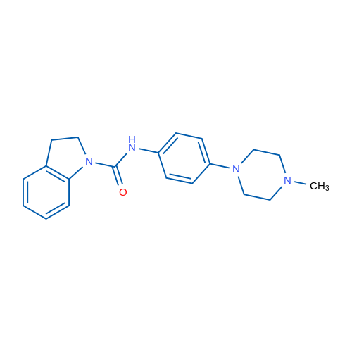 N-[4-(4-Methylpiperazin-1-yl)phenyl]-2,3-dihydro-1H-indole-1-carboxamide 1g
