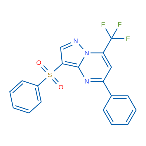 3-(Benzenesulfonyl)-5-phenyl-7-(trifluoromethyl)pyrazolo[1,5-a]pyrimidine 1g