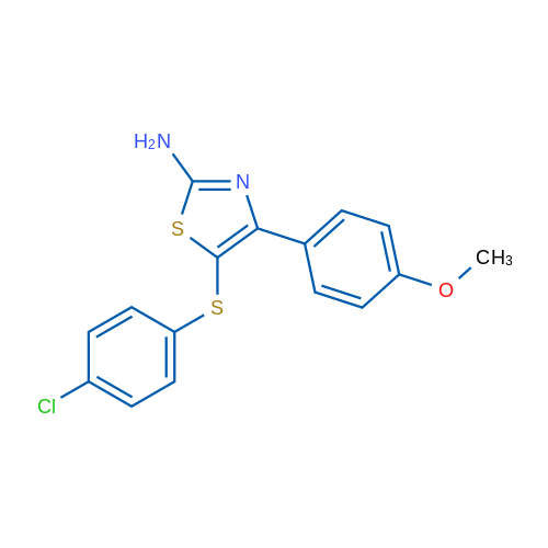 5-[(4-Chlorophenyl)sulfanyl]-4-(4-methoxyphenyl)-1,3-thiazol-2-amine 1g