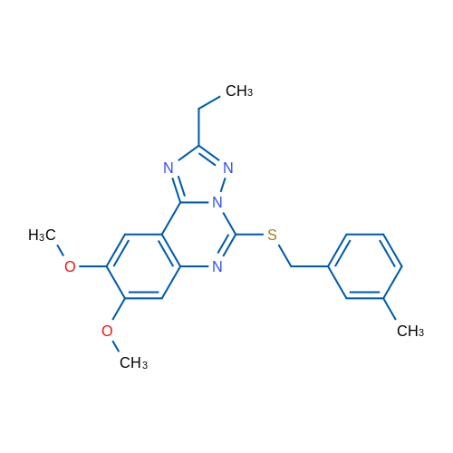 2-Ethyl-8,9-dimethoxy-5-{[(3-methylphenyl)methyl]sulfanyl}-[1,2,4]triazolo[1,5-c]quinazoline 1g