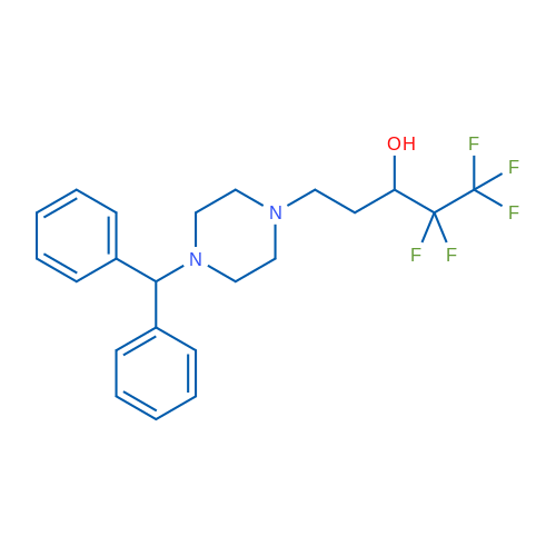 5-[4-(Diphenylmethyl)piperazin-1-yl]-1,1,1,2,2-pentafluoropentan-3-ol 1g