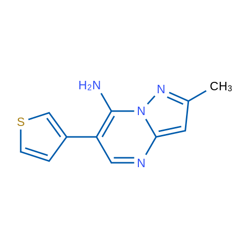 2-Methyl-6-(thiophen-3-yl)pyrazolo[1,5-a]pyrimidin-7-amine 1g