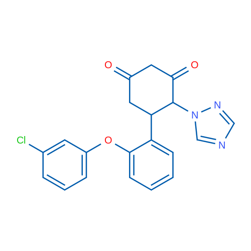 5-[2-(3-Chlorophenoxy)phenyl]-4-(1H-1,2,4-triazol-1-yl)cyclohexane-1,3-dione 1g