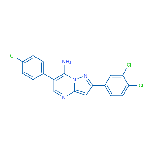 6-(4-Chlorophenyl)-2-(3,4-dichlorophenyl)pyrazolo[1,5-a]pyrimidin-7-amine 1g