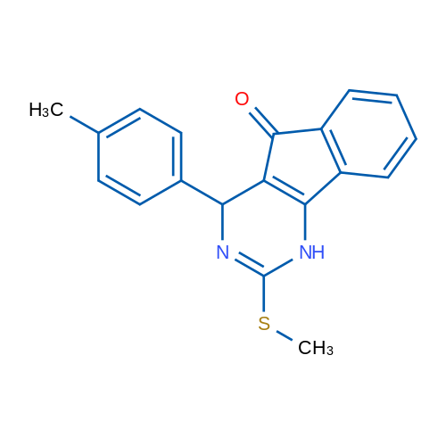 4-(4-Methylphenyl)-2-(methylsulfanyl)-1H,4H,5H-indeno[1,2-d]pyrimidin-5-one 1g